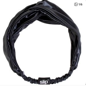 Slip Midnight Black Silk knot Hairband